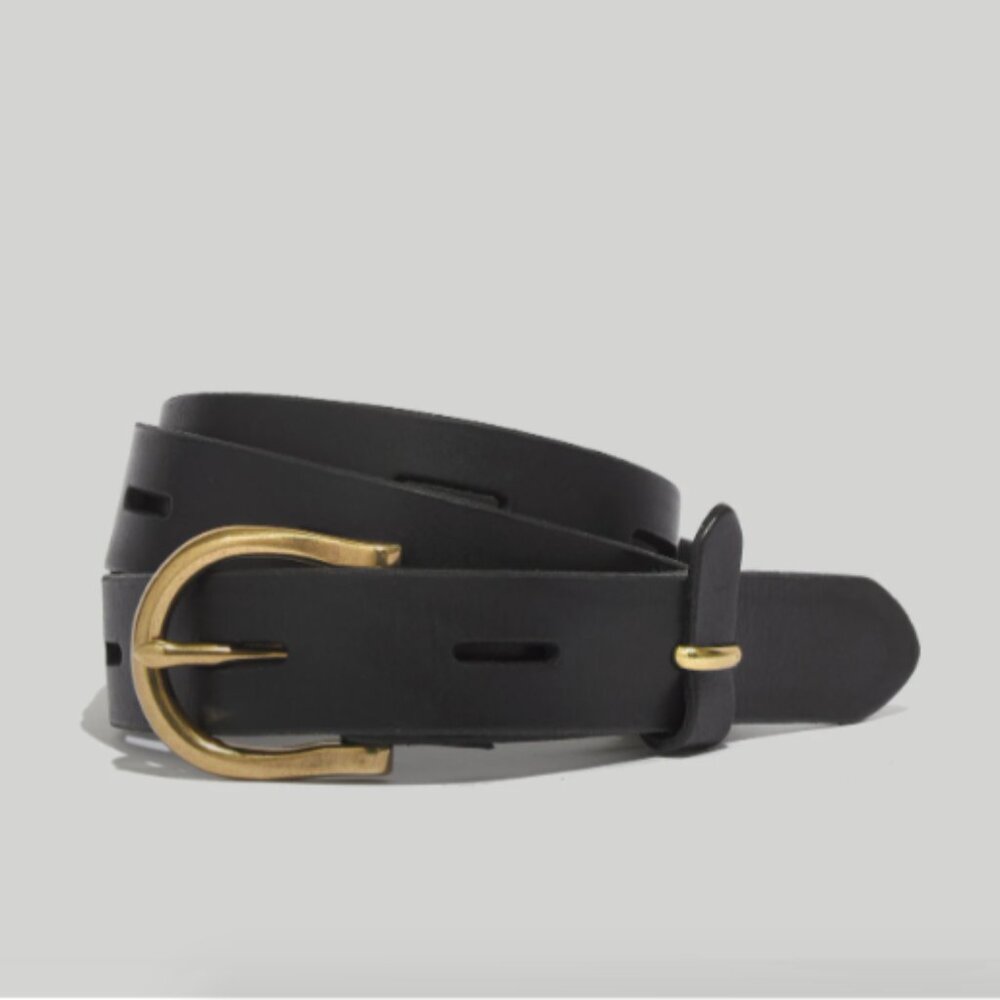 Madewell Backcountry Belt Black Genuine Leather Size Small